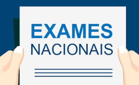 imagem de folha a dizer "Exames nacionais"